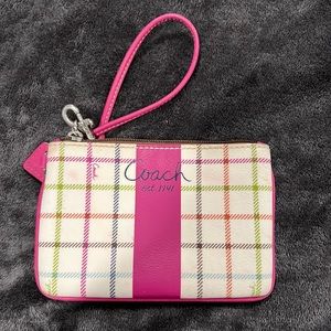 Coach Heritage Tattersall Wristlet